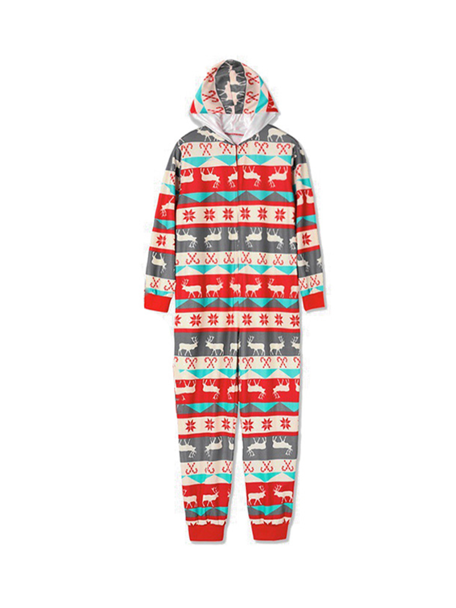 Koloyooya Family Matching Christmas Pajamas Sets Adult Kids Lights Romper Funny One Piece Sleepwear